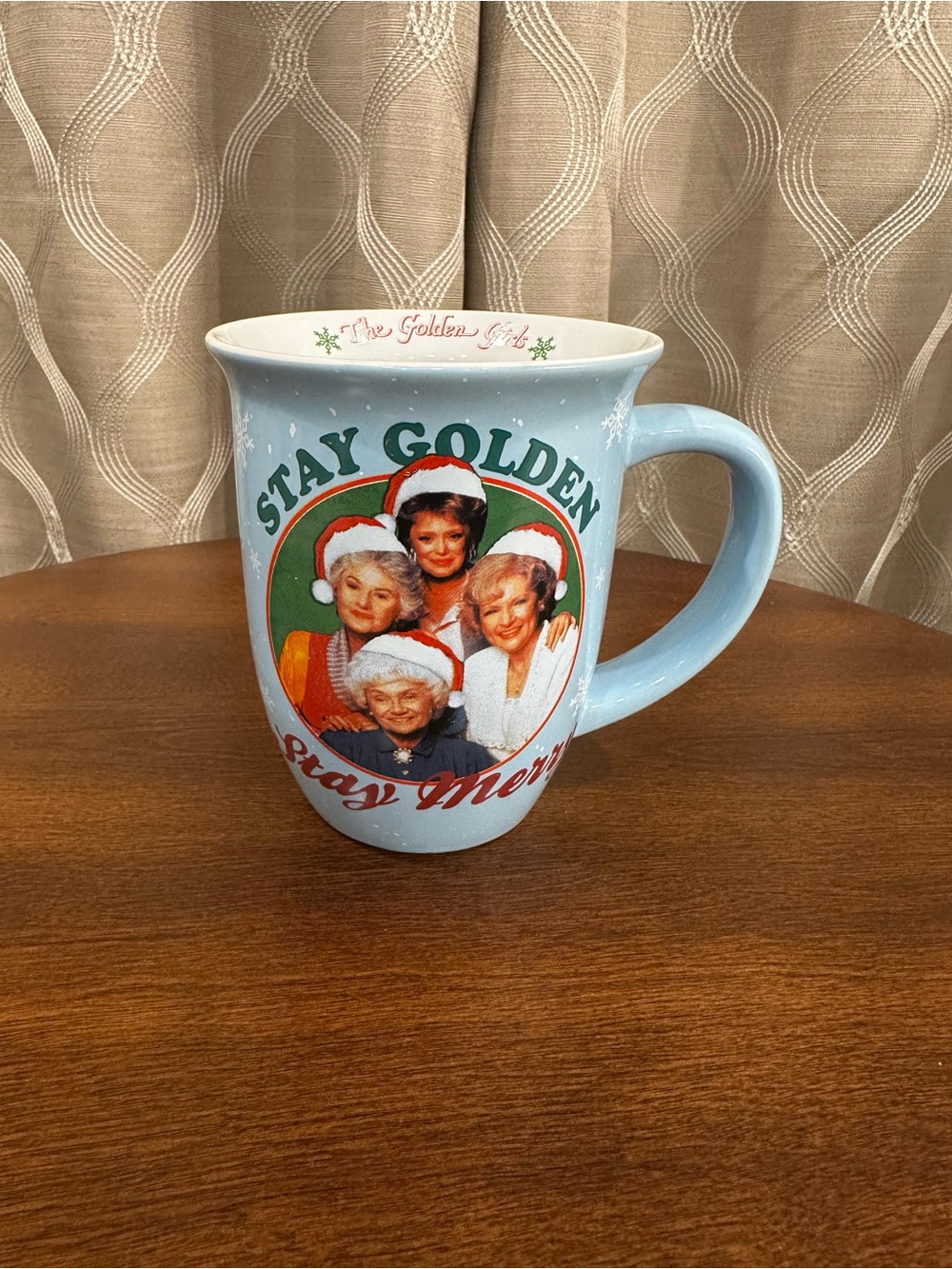 Stay Golden, Stay Merry The Golden Girls Holiday Jumbo Mug - Light Blue
